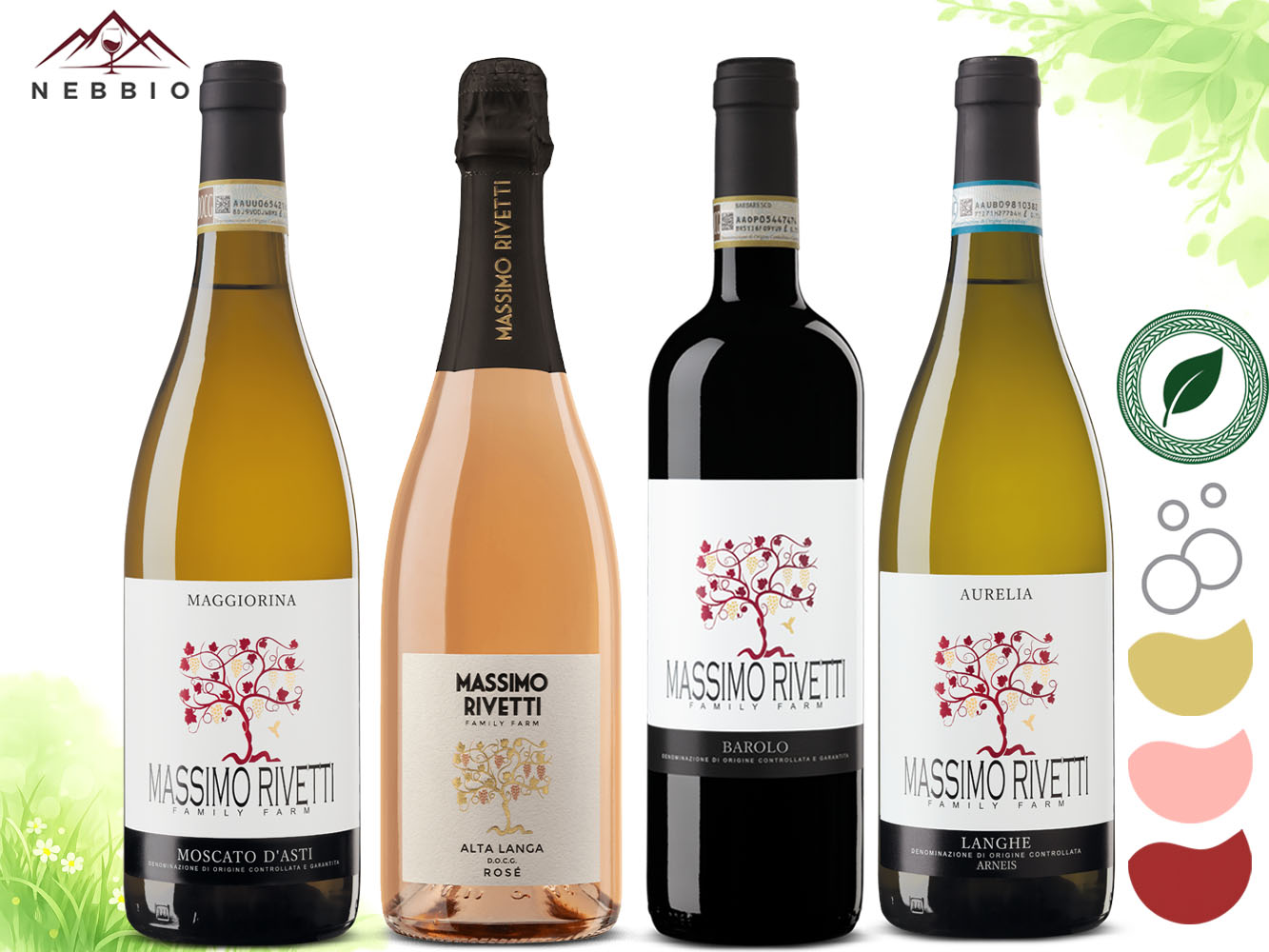 Moscato, Barolo, Alta Langa Rosé & Langhe Arneis - „Od přípitku ke sladké tečce“